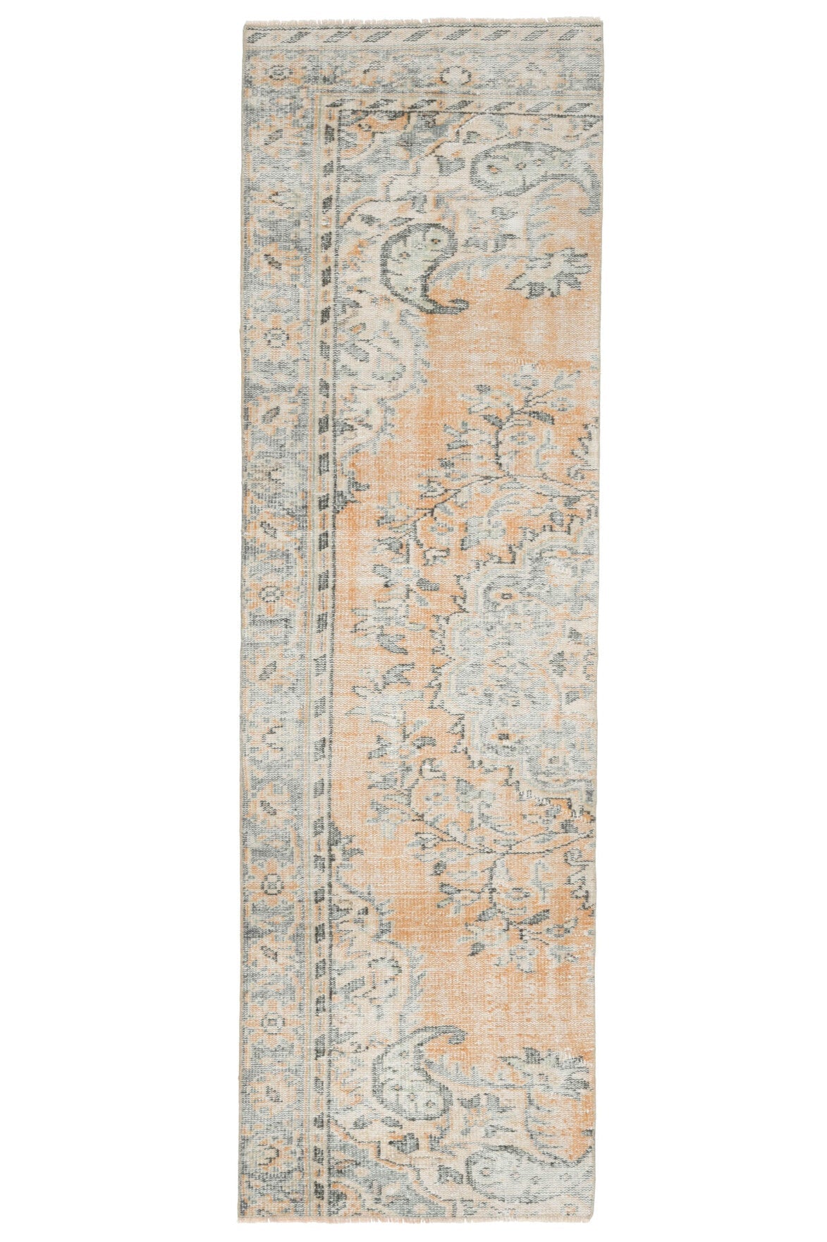 El yapımı vintage yolluk 79x269 cm oryantal desenli yün - farklı açıdan görünüm