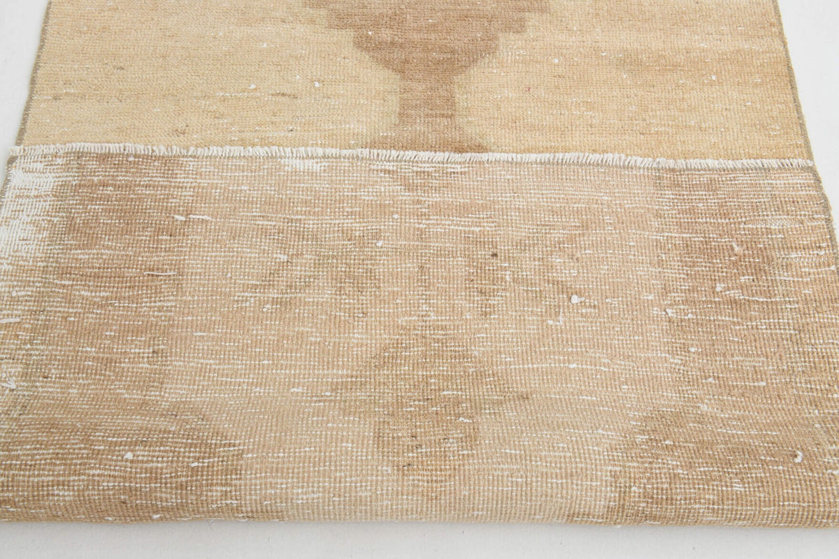 El yapımı vintage yolluk 81x254 cm oryantal desenli yün