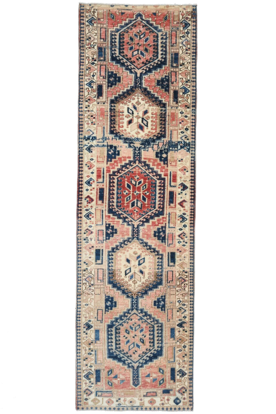 Pastel Red- Turkish Runner Rug