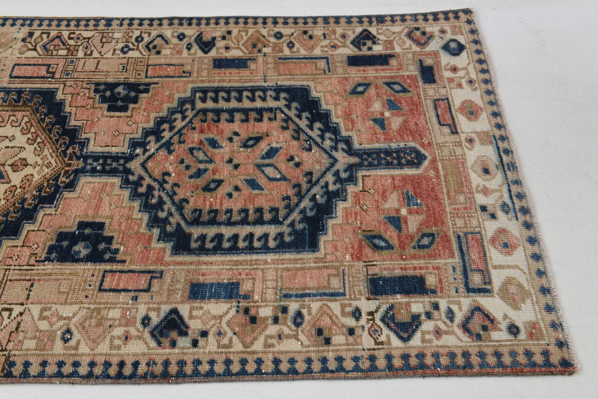 El yapımı vintage yolluk 94x330 cm oryantal desenli yün - mekan görünümü