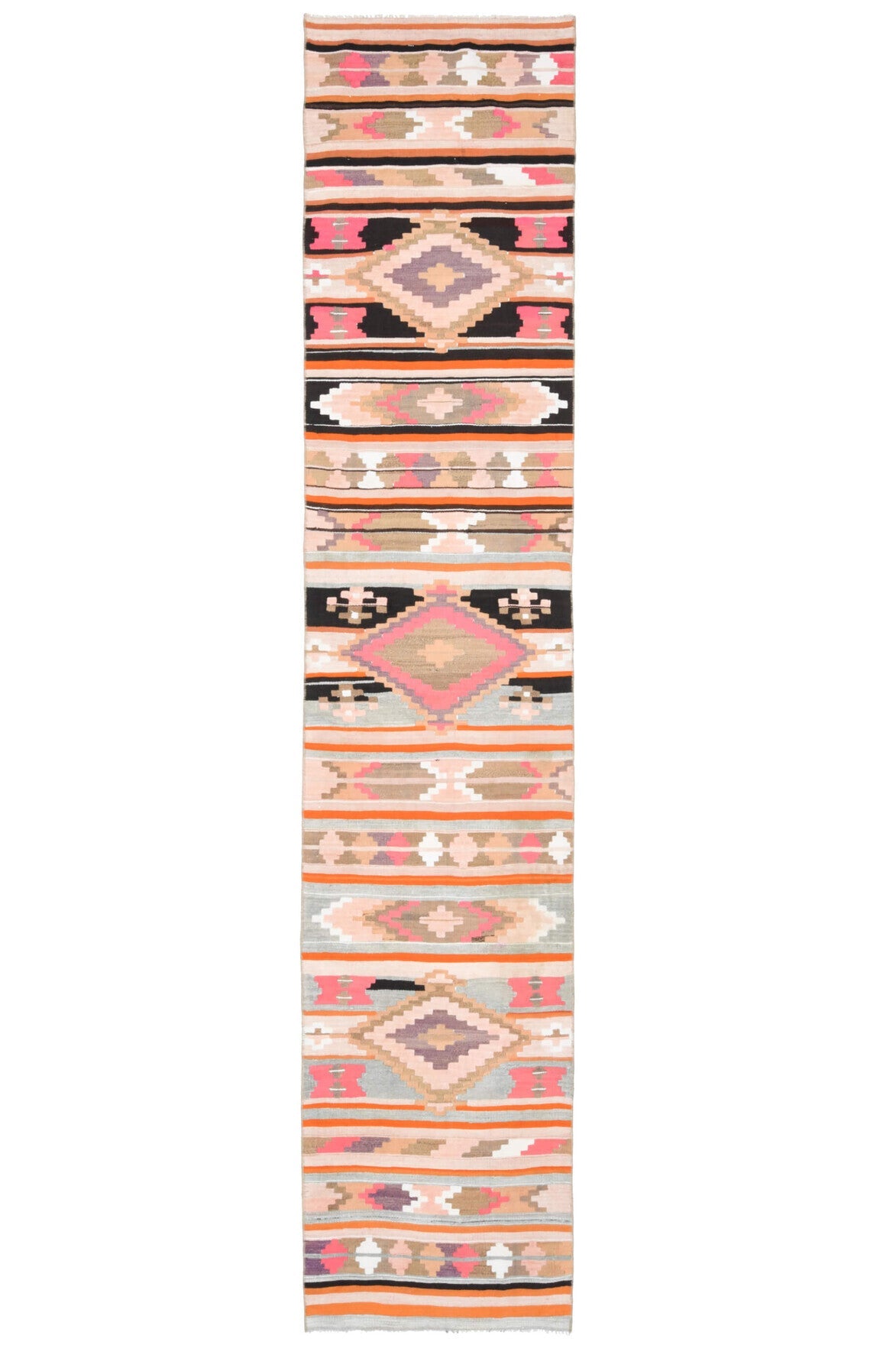 Ikat Turkish Kilim Runner Rug