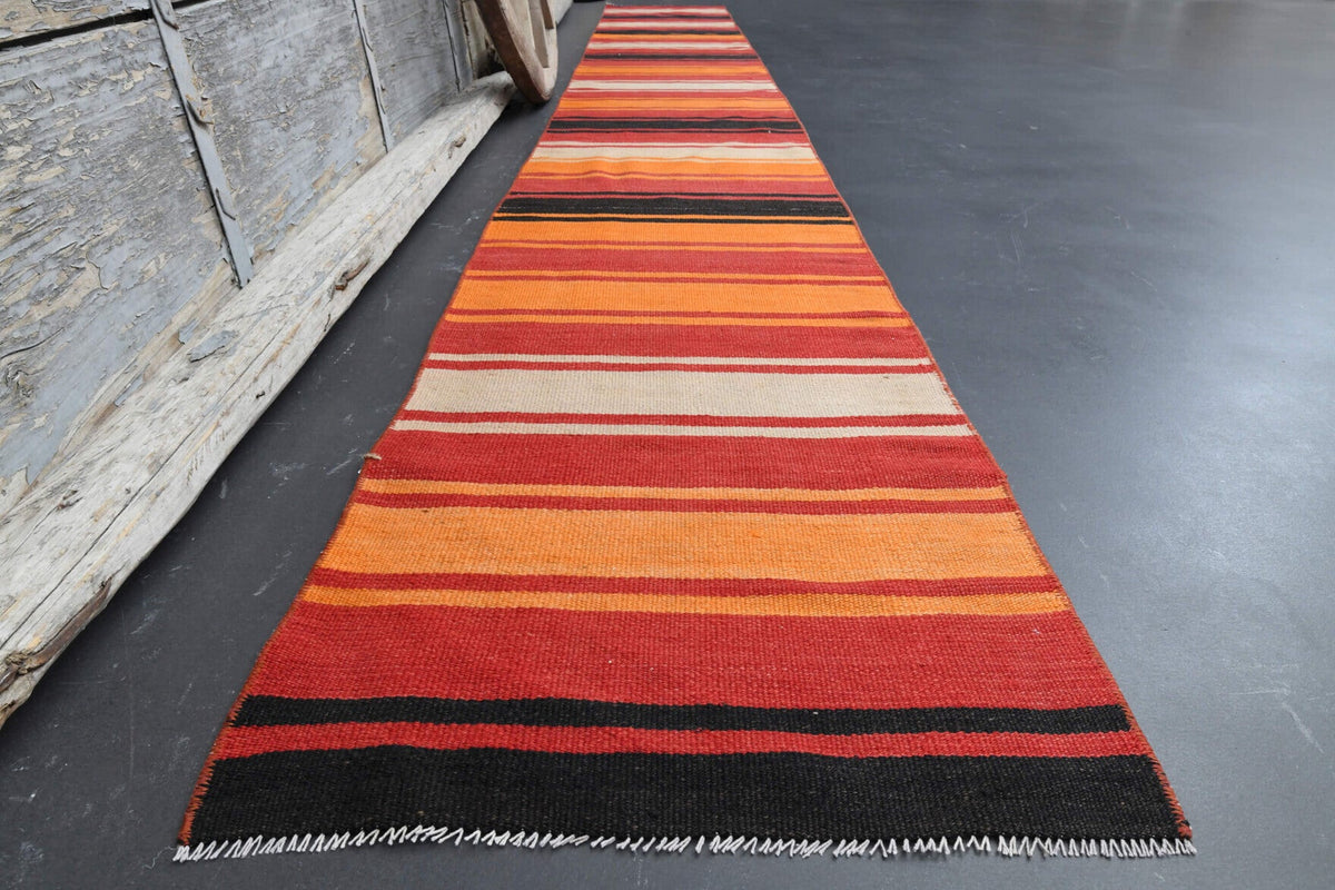 Long &  Narrow - Turkish Kilim Runner Rug