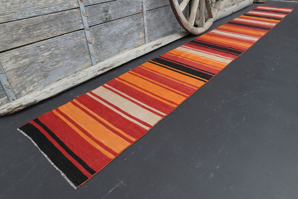 Long &  Narrow - Turkish Kilim Runner Rug