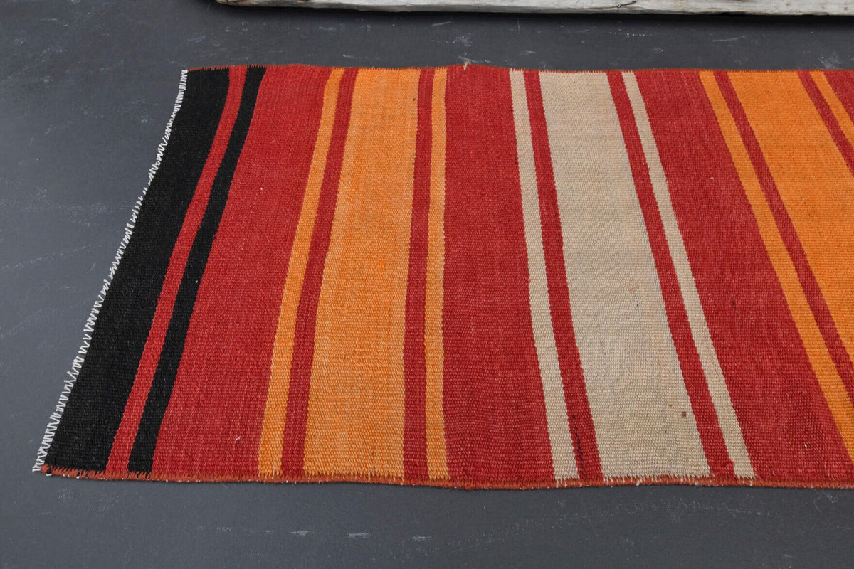 Long &  Narrow - Turkish Kilim Runner Rug