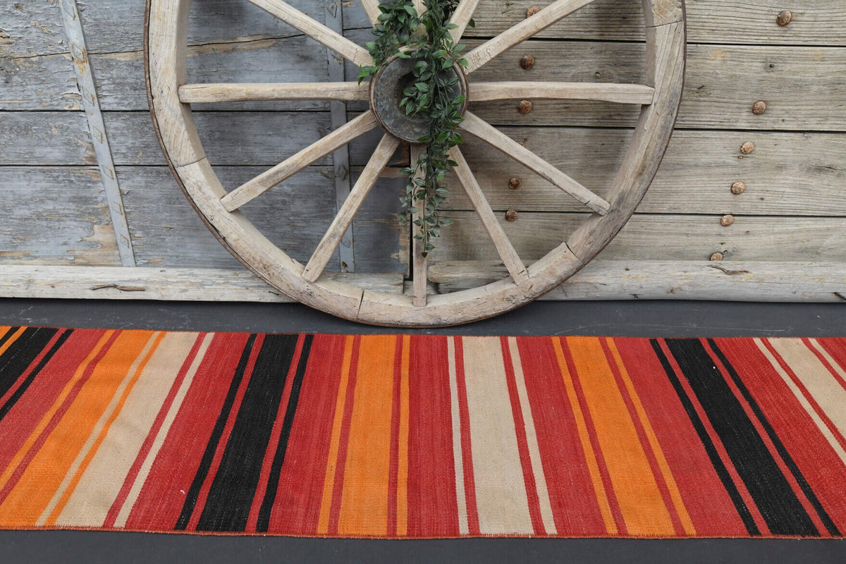 Long &  Narrow - Turkish Kilim Runner Rug