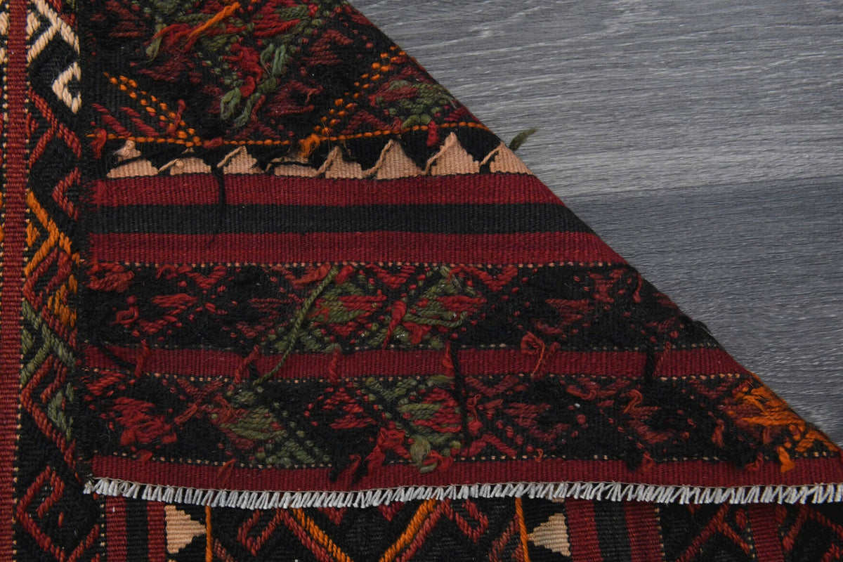 El yapımı vintage yolluk 64x272 cm oryantal desenli yün - farklı açıdan görünüm