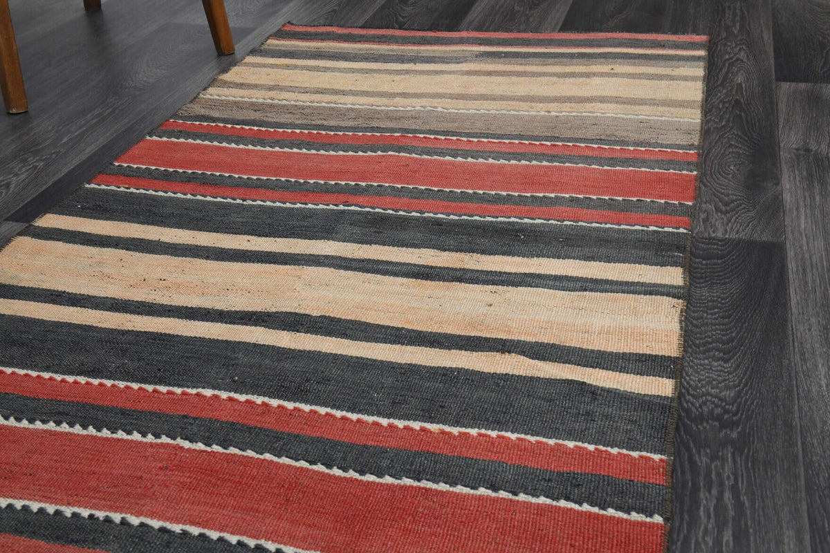El yapımı vintage yolluk 86x318 cm oryantal desenli yün - desen detayı