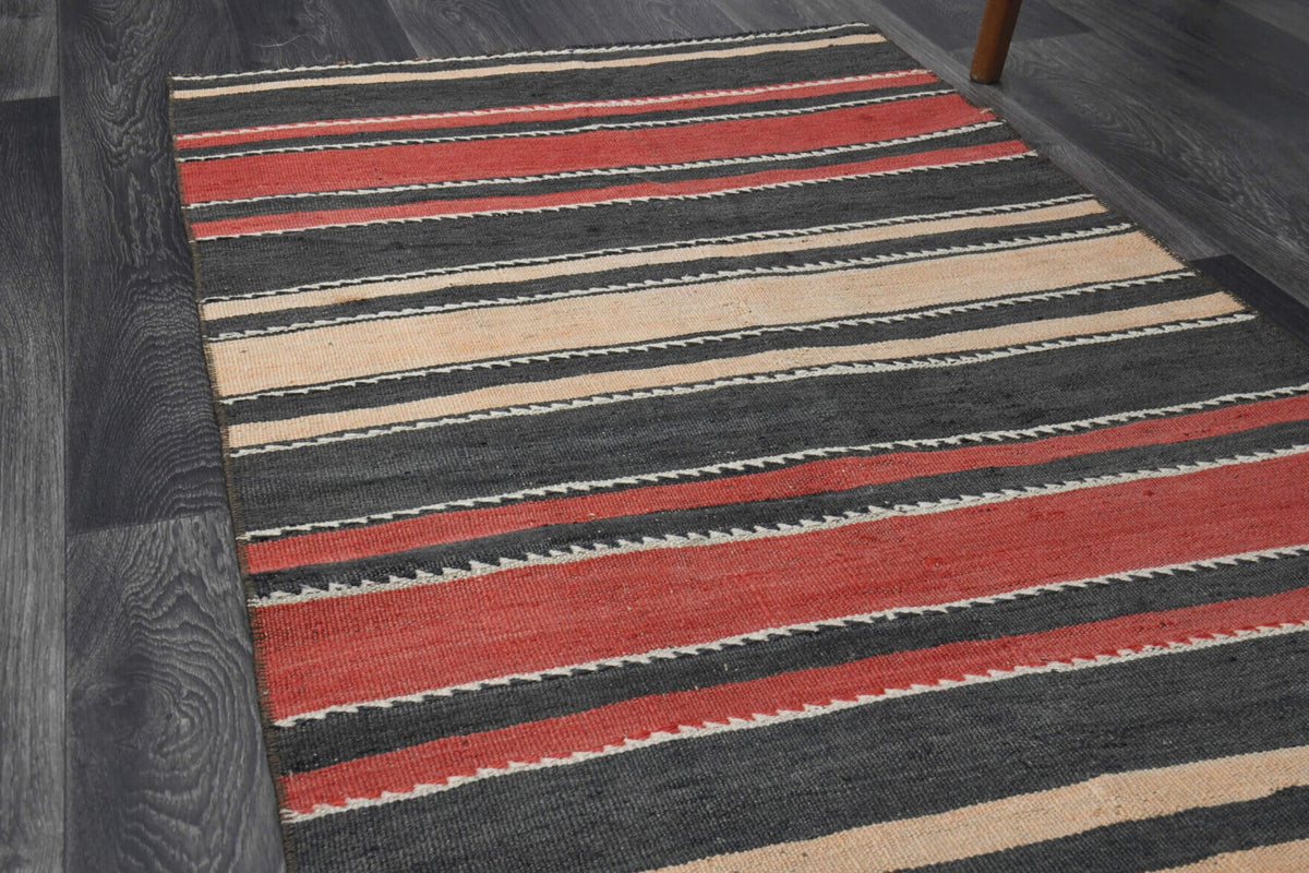 El yapımı vintage yolluk 86x318 cm oryantal desenli yün - mekan görünümü
