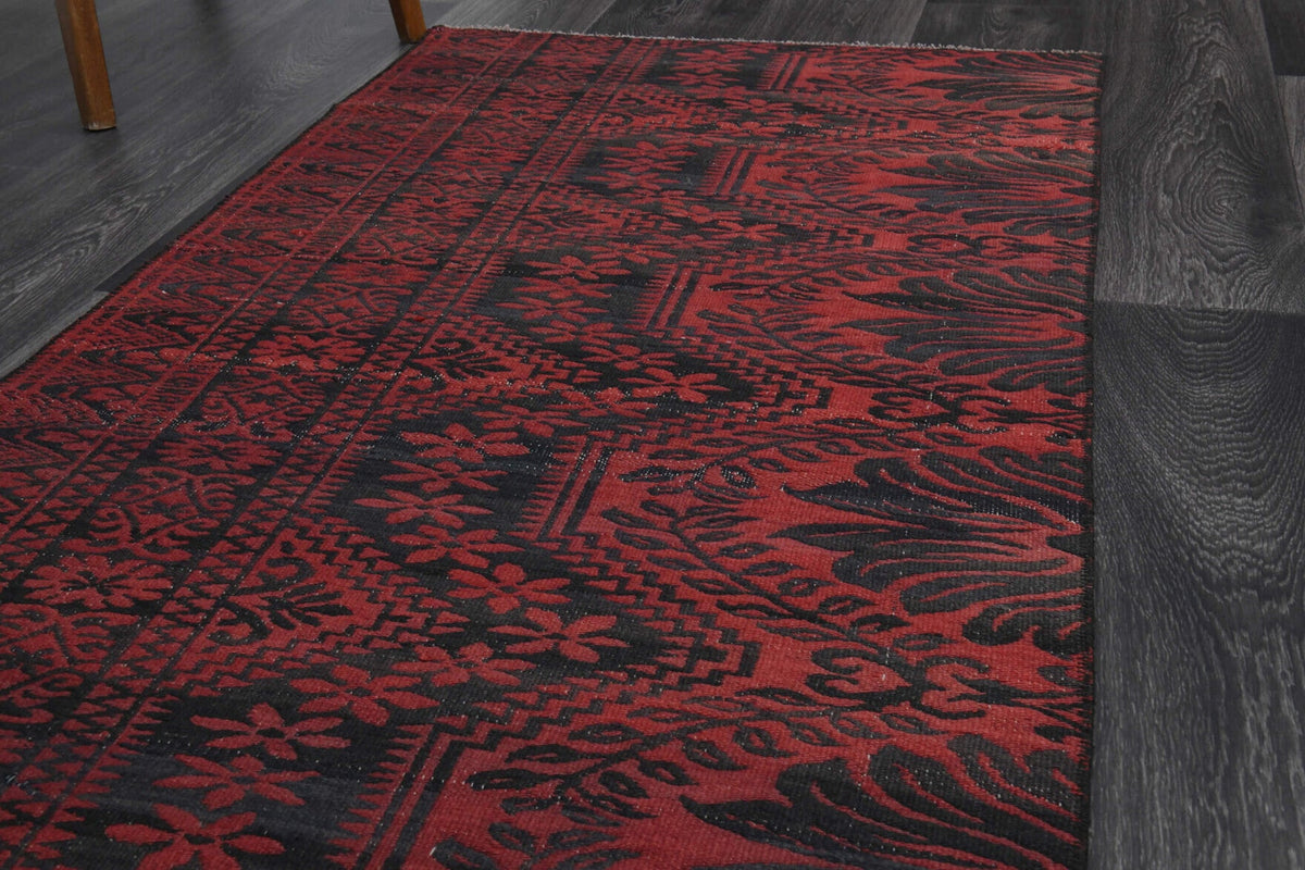 El yapımı vintage yolluk 79x279 cm oryantal desenli yün - desen detayı