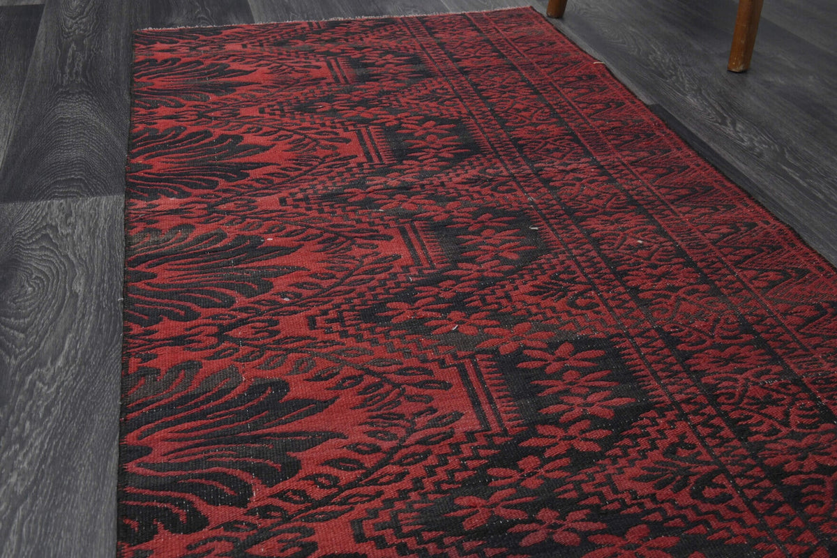 El yapımı vintage yolluk 79x279 cm oryantal desenli yün - mekan görünümü