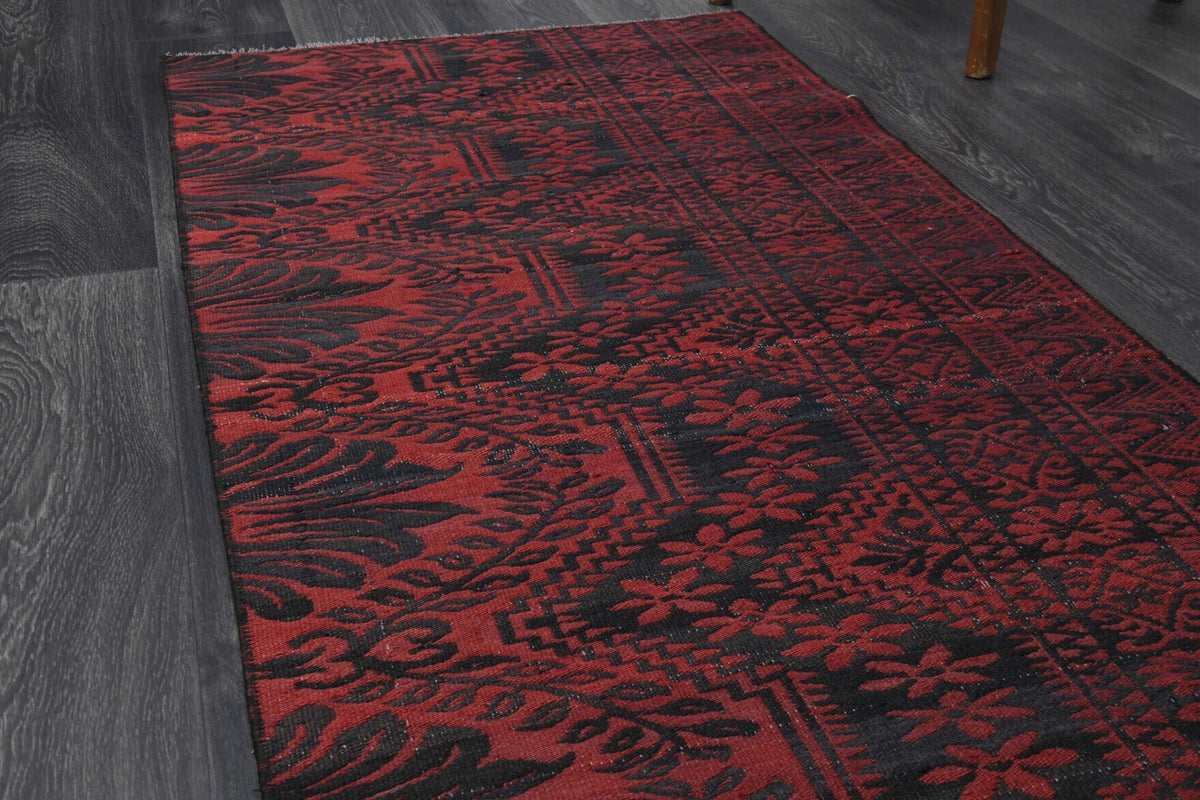 El yapımı vintage yolluk 79x259 cm oryantal desenli yün - mekan görünümü