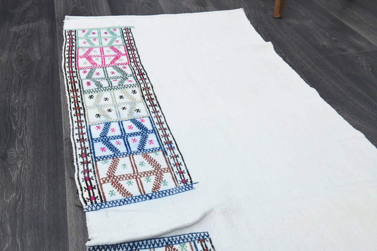 El yapımı vintage yolluk 71x216 cm oryantal desenli yün - mekan görünümü