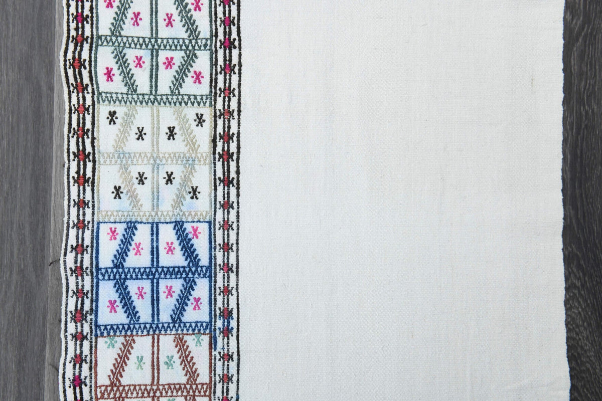 El yapımı vintage yolluk 71x216 cm oryantal desenli yün - üstten görünüm