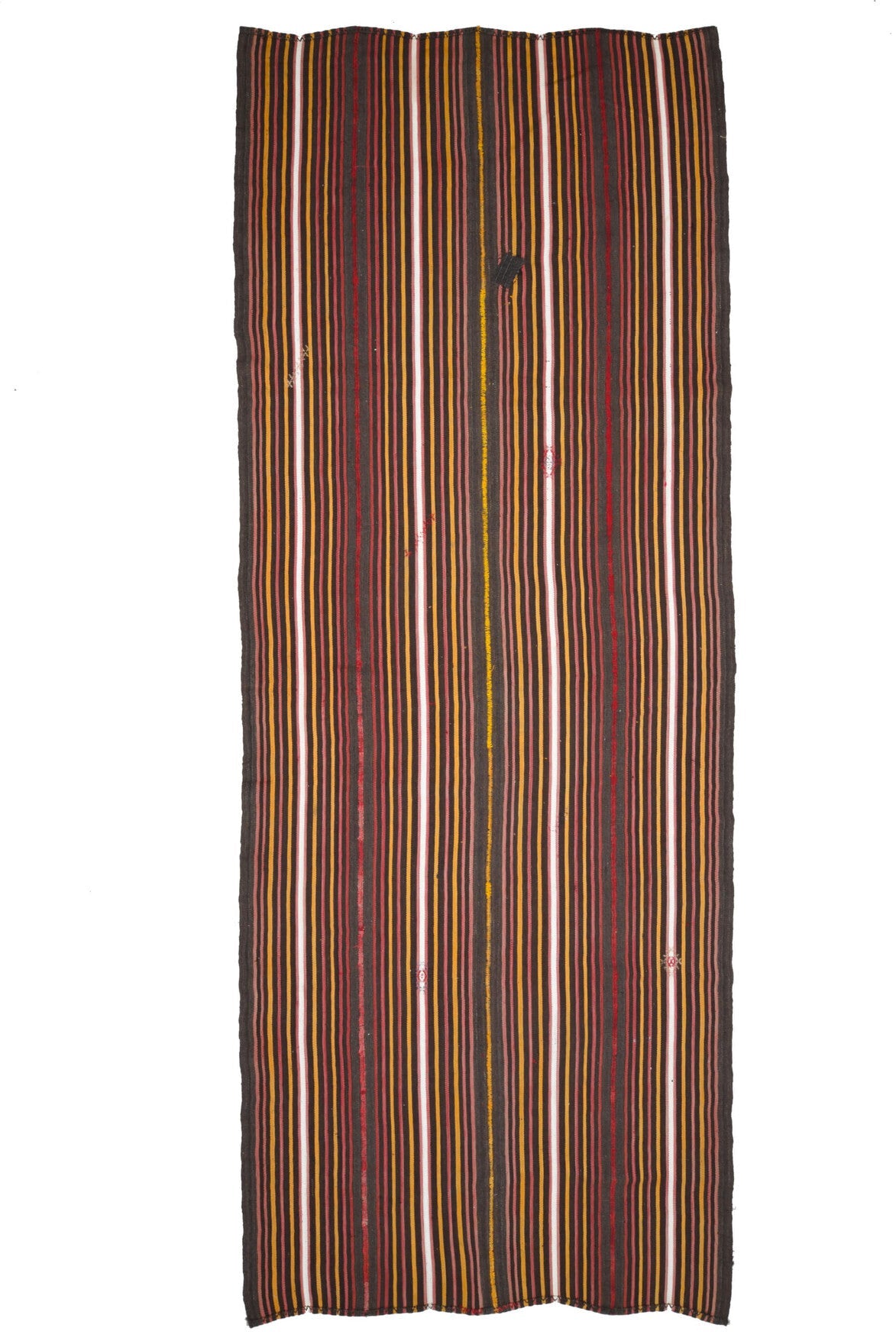 Wide & Long Striped Kilim Runner Rug