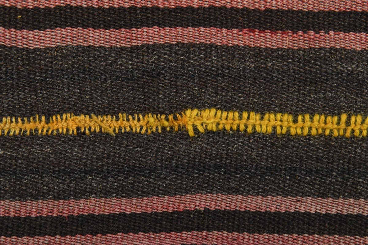 Wide & Long Striped Kilim Runner Rug