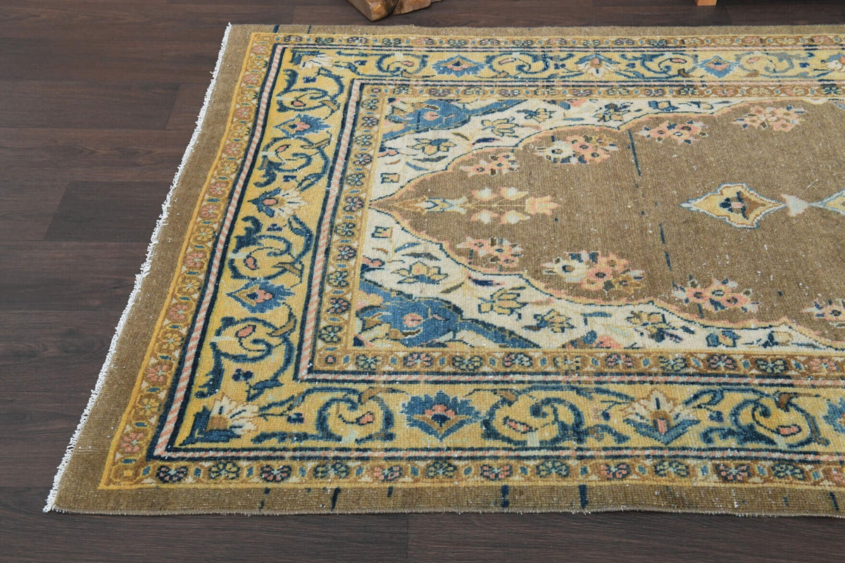 El yapımı vintage yolluk 127x310 cm oryantal desenli yün - desen detayı