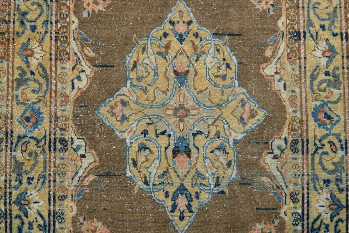 El yapımı vintage yolluk 127x310 cm oryantal desenli yün - açık alan görünümü
