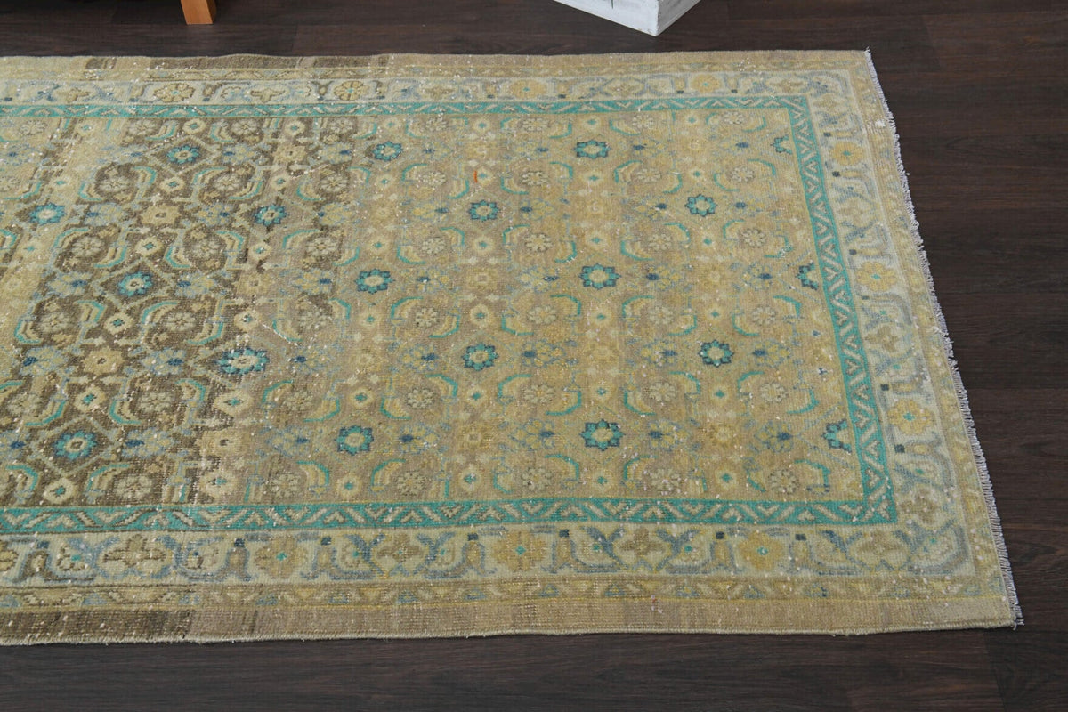 El yapımı vintage yolluk 107x292 cm oryantal desenli yün - mekan görünümü
