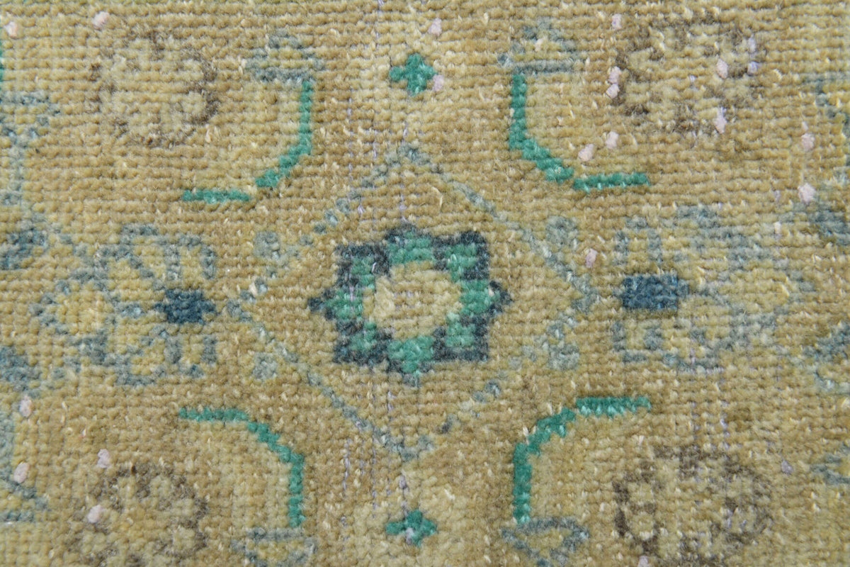 El yapımı vintage yolluk 107x292 cm oryantal desenli yün - açık alan görünümü