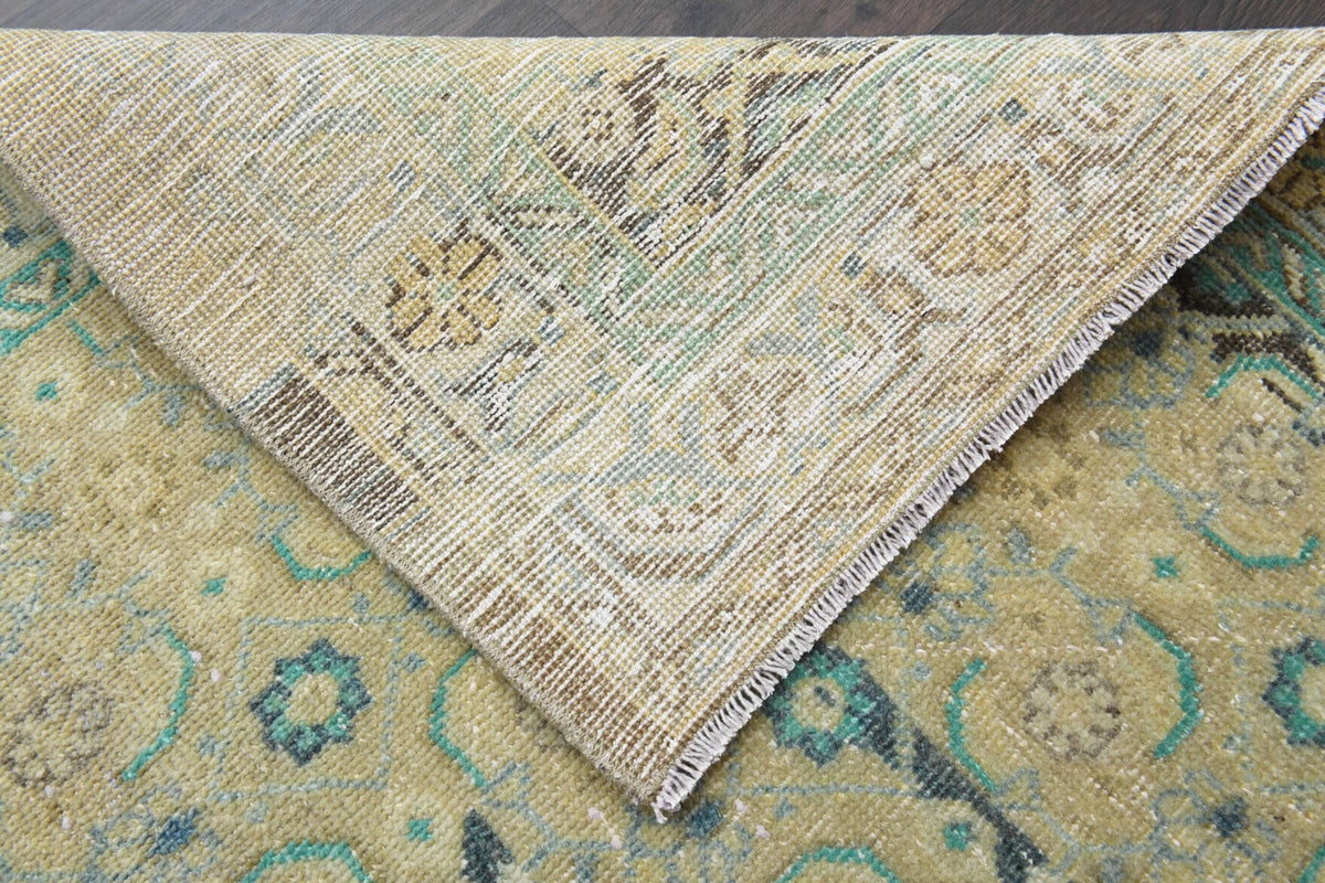 El yapımı vintage yolluk 107x292 cm oryantal desenli yün - farklı açıdan görünüm