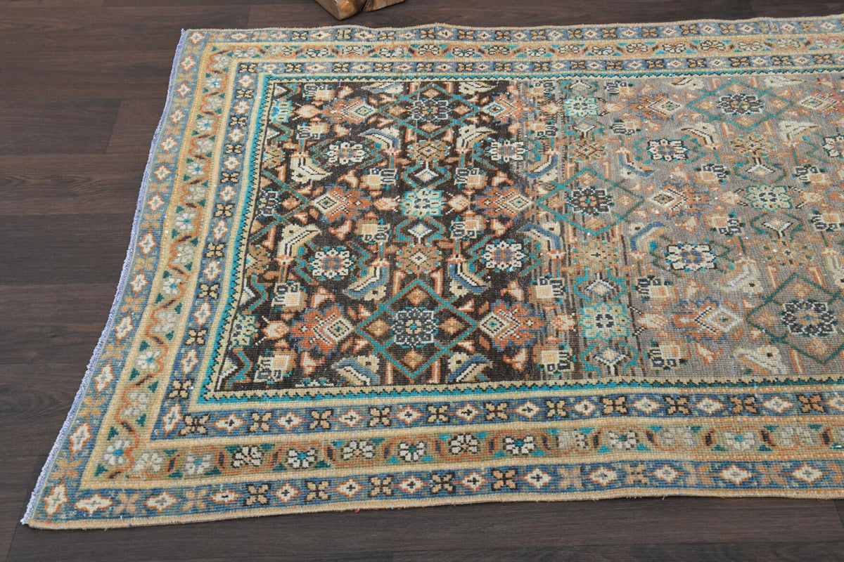 El yapımı vintage yolluk 119x302 cm oryantal desenli yün - desen detayı