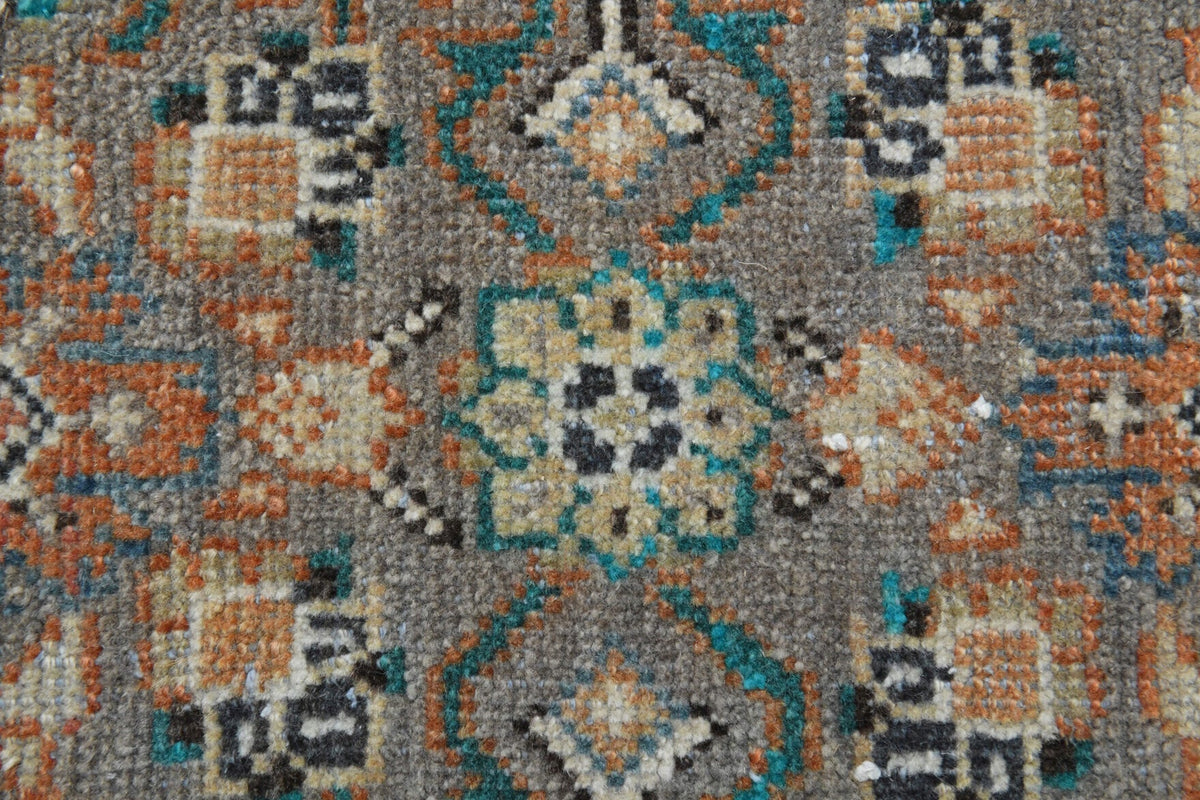 El yapımı vintage yolluk 119x302 cm oryantal desenli yün - farklı açıdan görünüm