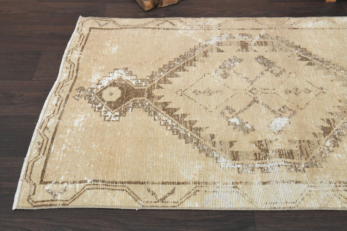 El yapımı vintage yolluk 91x295 cm oryantal desenli yün - desen detayı