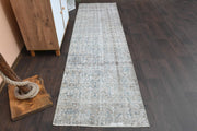 1970'lerden Anadolu kökenli oryantal desenli el dokuma vintage yolluk, 80x286 cm