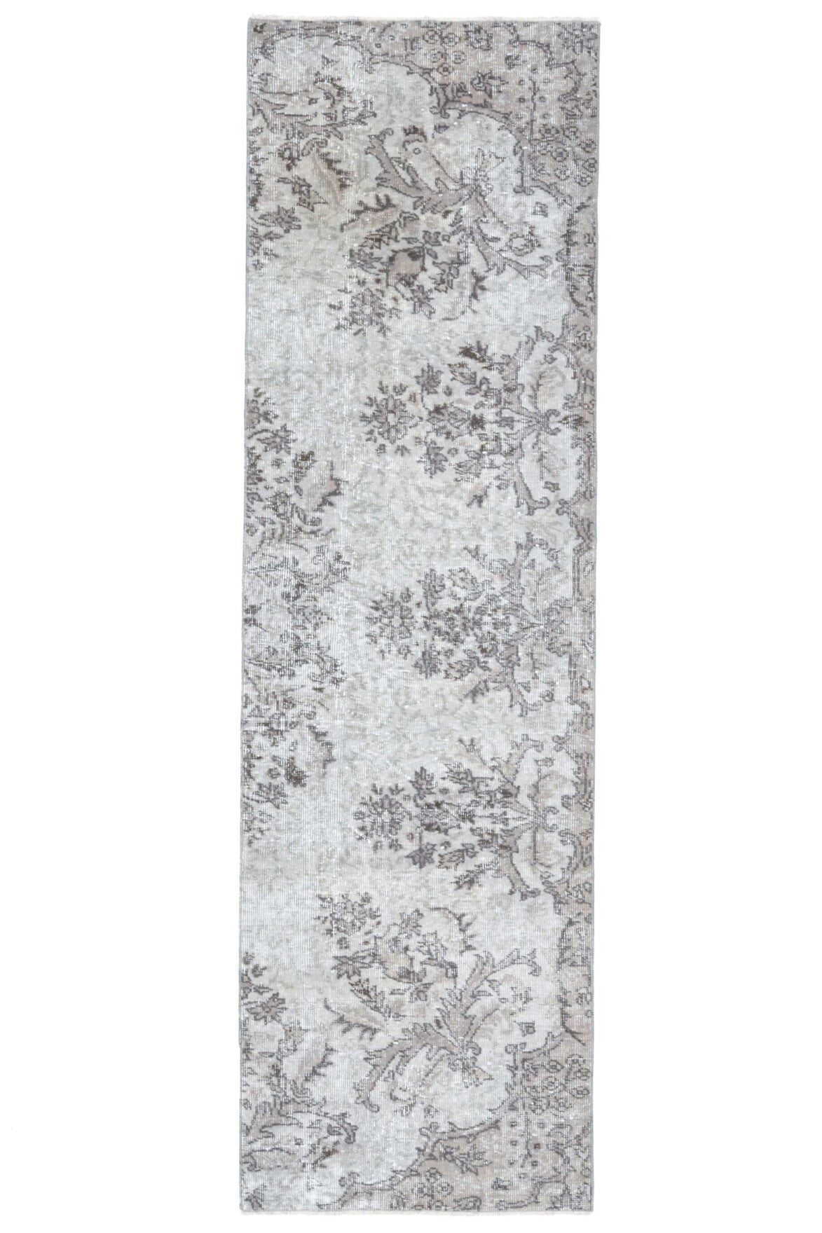 El yapımı vintage yolluk 76x262 cm oryantal desenli yün - detay görünümü
