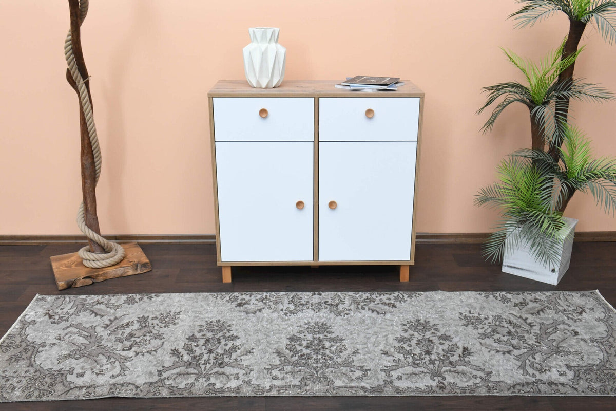 El yapımı vintage yolluk 76x262 cm oryantal desenli yün - mekan görünümü