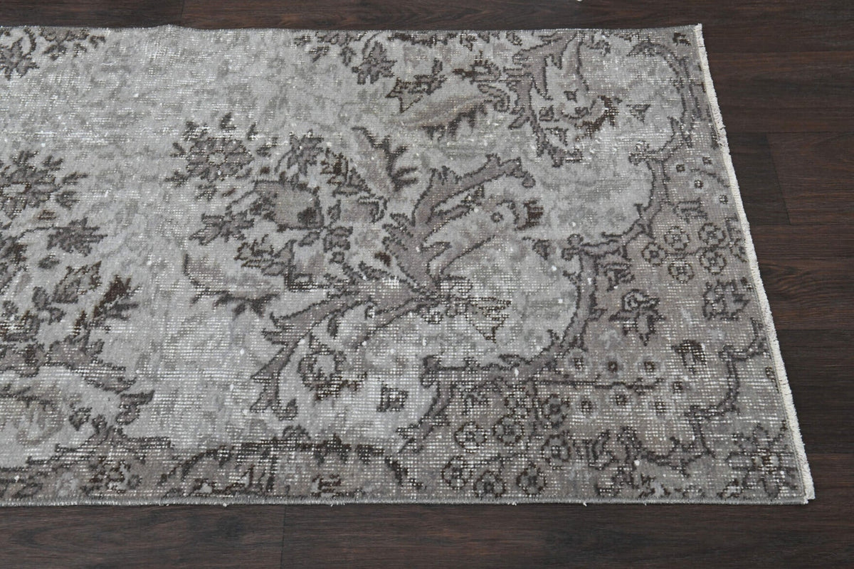 El yapımı vintage yolluk 76x262 cm oryantal desenli yün - üstten görünüm