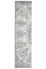Folk Art Turkish Oushak Runner Rug