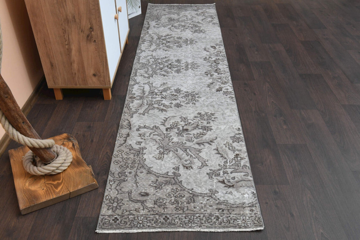 Folk Art Turkish Oushak Runner Rug