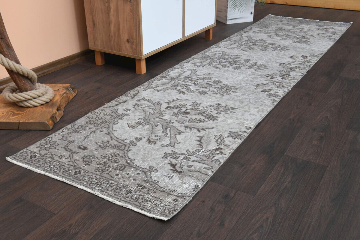 Folk Art Turkish Oushak Runner Rug
