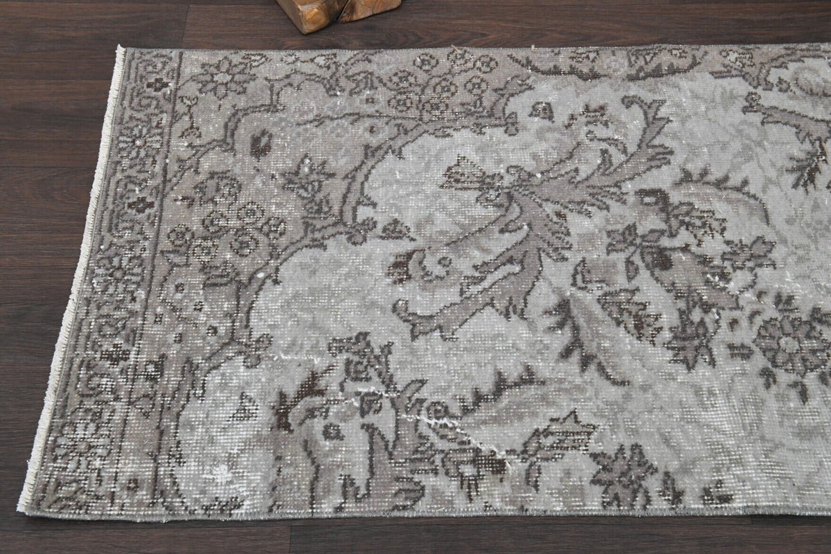 Folk Art Turkish Oushak Runner Rug