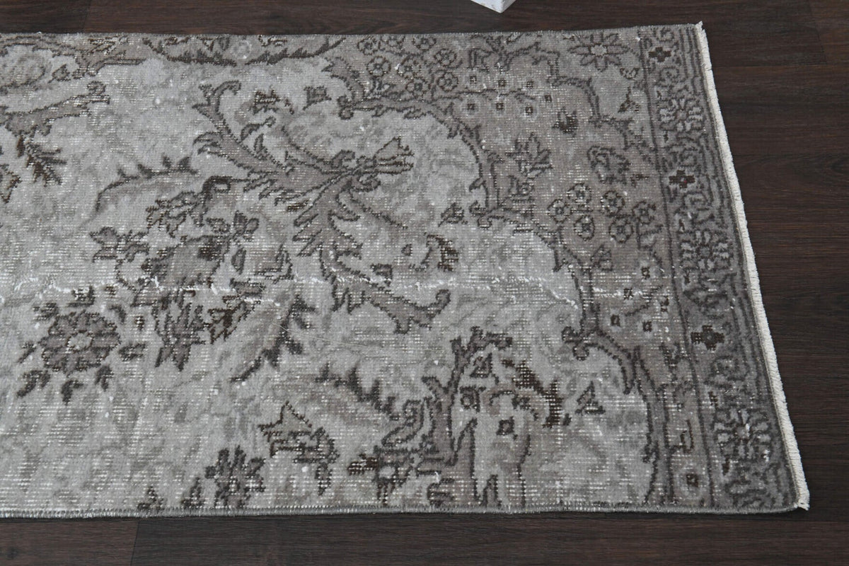 Folk Art Turkish Oushak Runner Rug