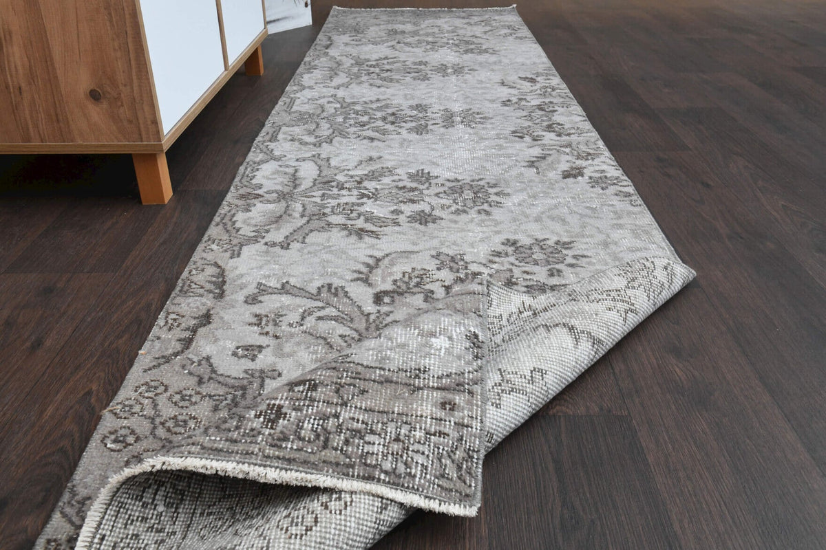 Folk Art Turkish Oushak Runner Rug