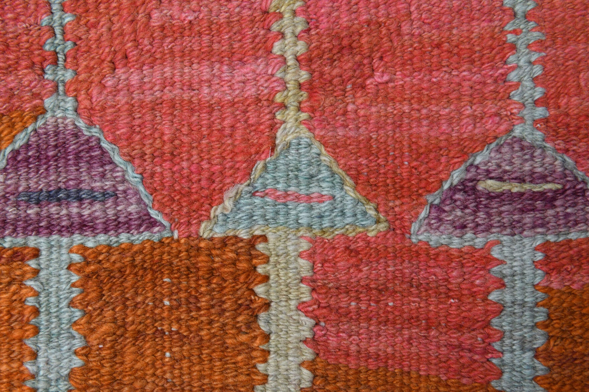 El yapımı vintage yolluk 86x345 cm oryantal desenli yün - farklı açıdan görünüm