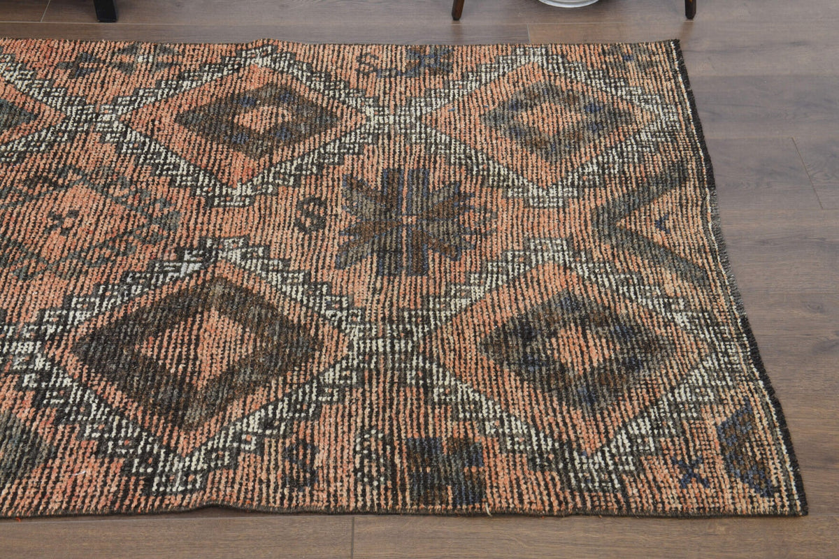 El yapımı vintage yolluk 107x290 cm oryantal desenli yün - desen detayı