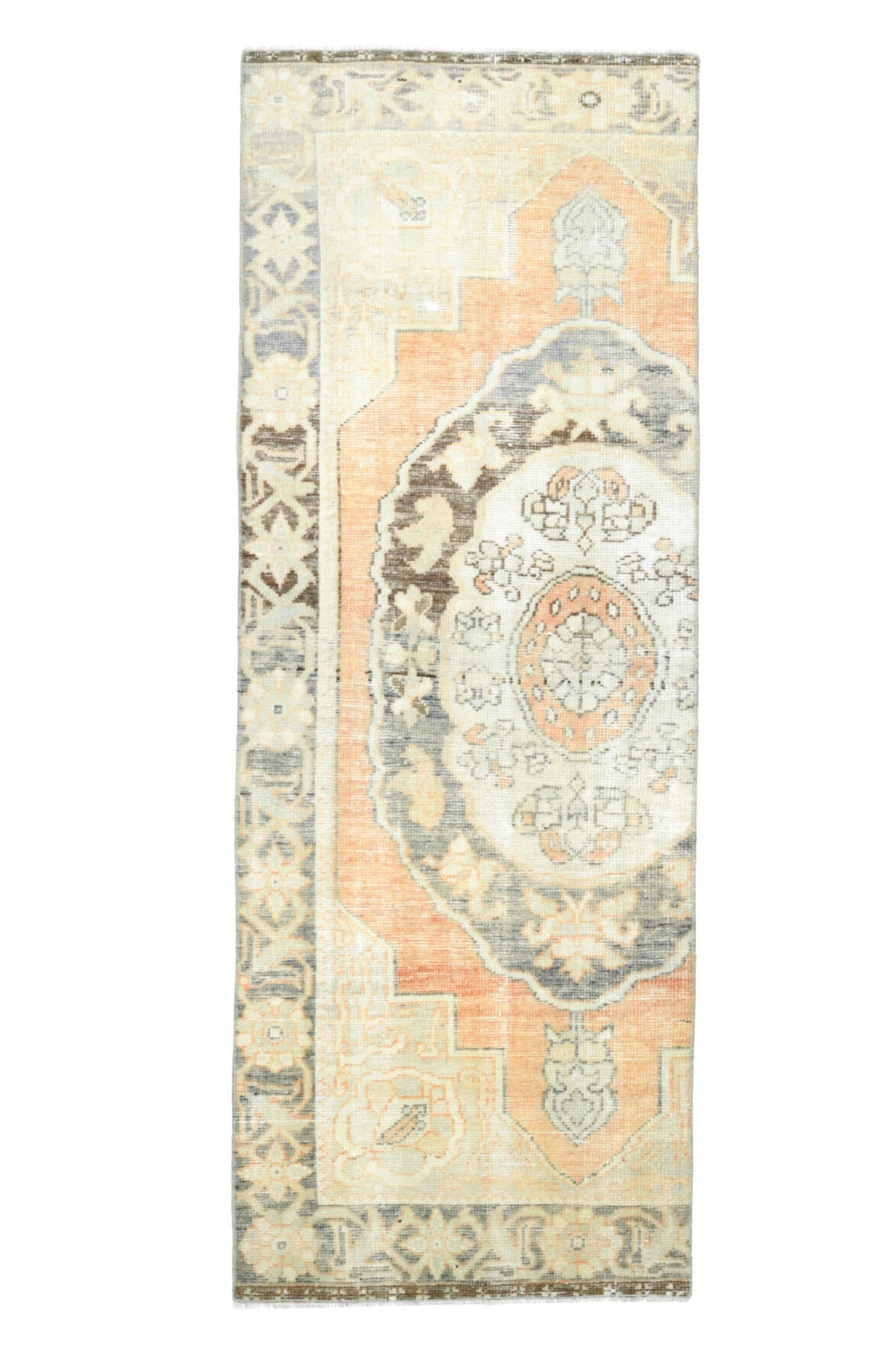 El yapımı vintage yolluk 76x213 cm oryantal desenli yün