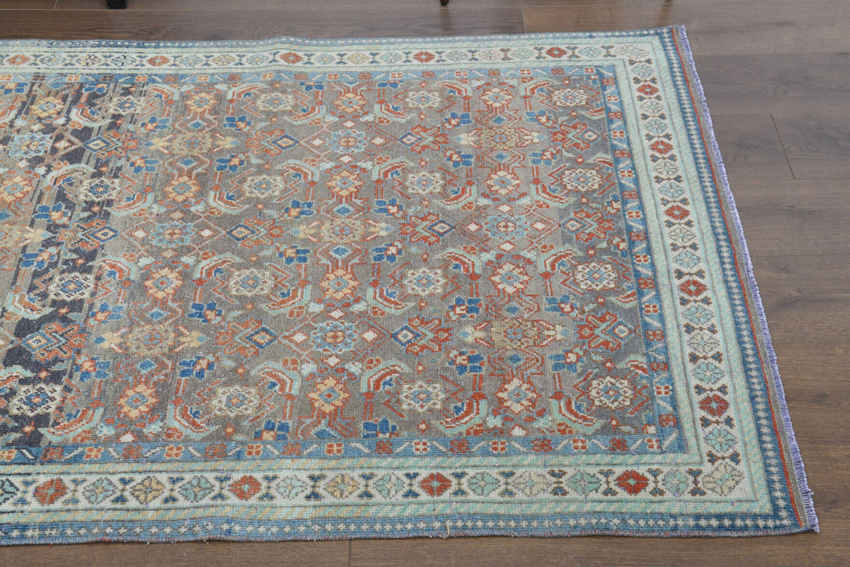 El yapımı vintage yolluk 119x307 cm oryantal desenli yün - desen detayı