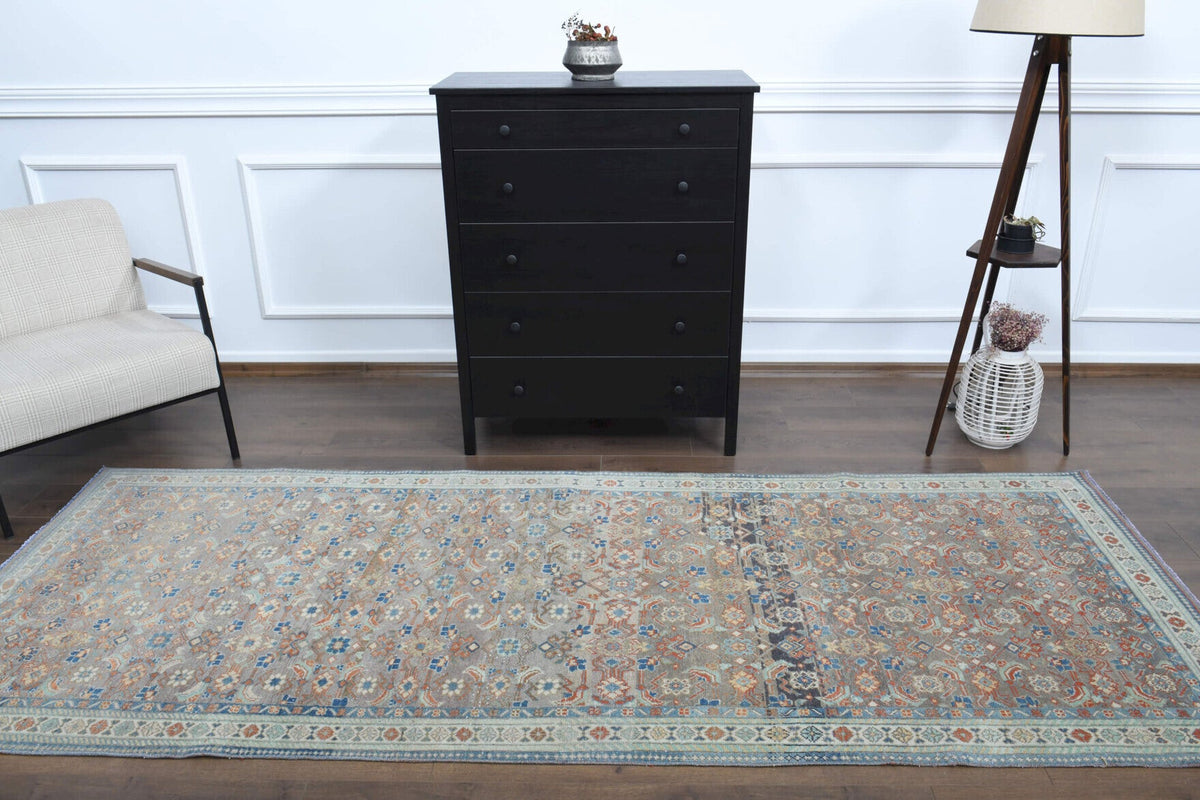 El yapımı vintage yolluk 119x307 cm oryantal desenli yün - mekan görünümü