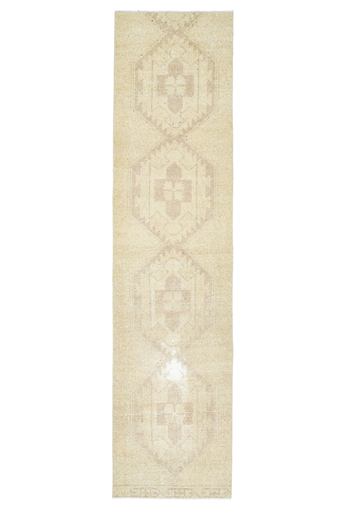 Neutral Colors Antique Runner Rug