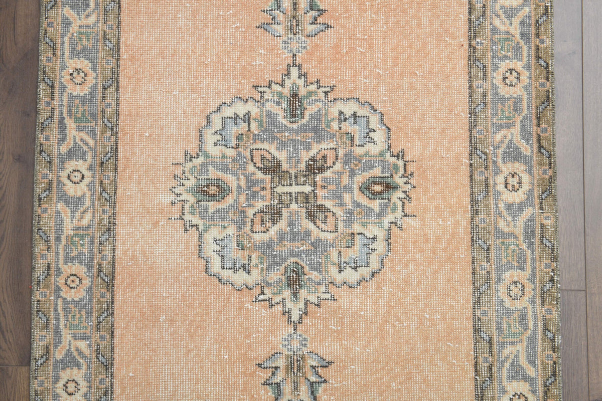 El yapımı vintage yolluk 97x340 cm oryantal desenli yün - farklı açıdan görünüm