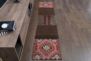 1960'lardan Anadolu kökenli oryantal desenli vintage kilim yolluk, 50x226 cm
