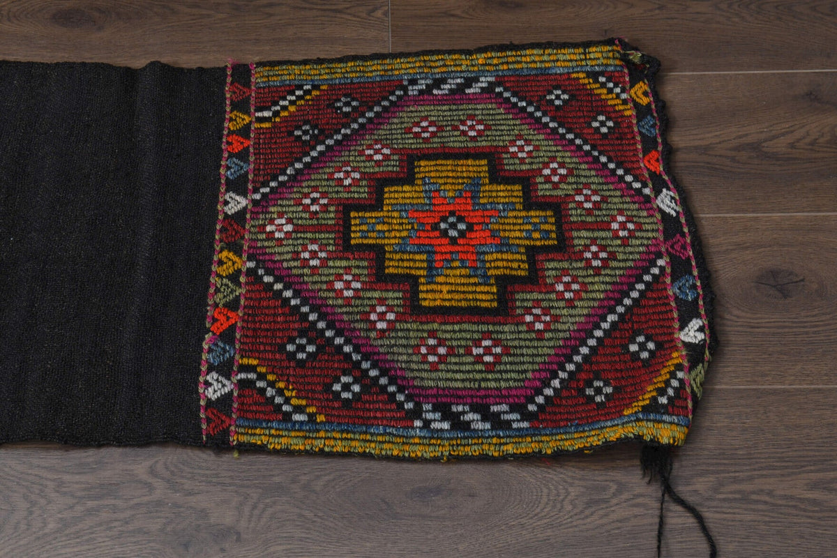 El yapımı vintage yolluk 48x229 cm oryantal desenli yün - farklı açıdan görünüm