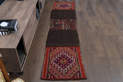 1960'lardan Anadolu kökenli oryantal desenli vintage kilim yolluk, 53x241 cm
