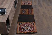 1960'lardan Anadolu kökenli oryantal desenli vintage kilim yolluk, 53x223 cm