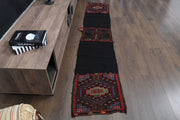 1960'lardan Anadolu kökenli oryantal desenli vintage kilim yolluk, 51x263 cm