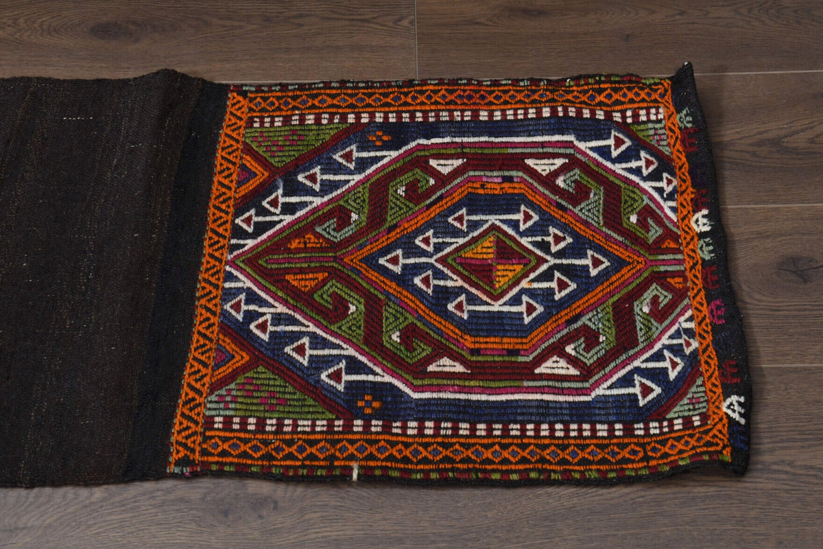El yapımı vintage yolluk 48x241 cm oryantal desenli yün - farklı açıdan görünüm